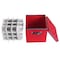Hastings Home Ornament Storage Box- Red Holiday Organizer Cube- 64 Individual Compartments and Adjustable Dividers 151951TYJ - alternate 3